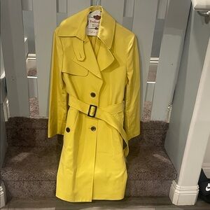 Anne Klein Bright Yellow Trench Coat